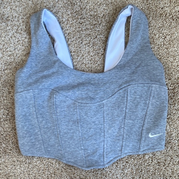 Frankie Collective Rework Nike Sweatshirt Bustier - Picture 1 of 2
